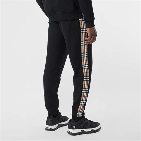 prix pantalon burberry|burberry check panel jogging pants.